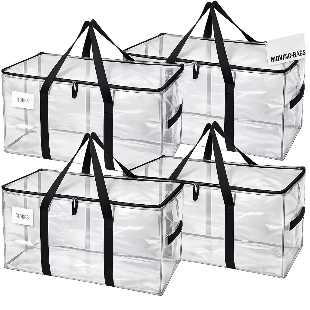 [Lidded Storage Bins]Heavy Duty Oversized Mobile Bag, Durable Waterproof and Puncture Resistant Winter Clothing Storage Bag