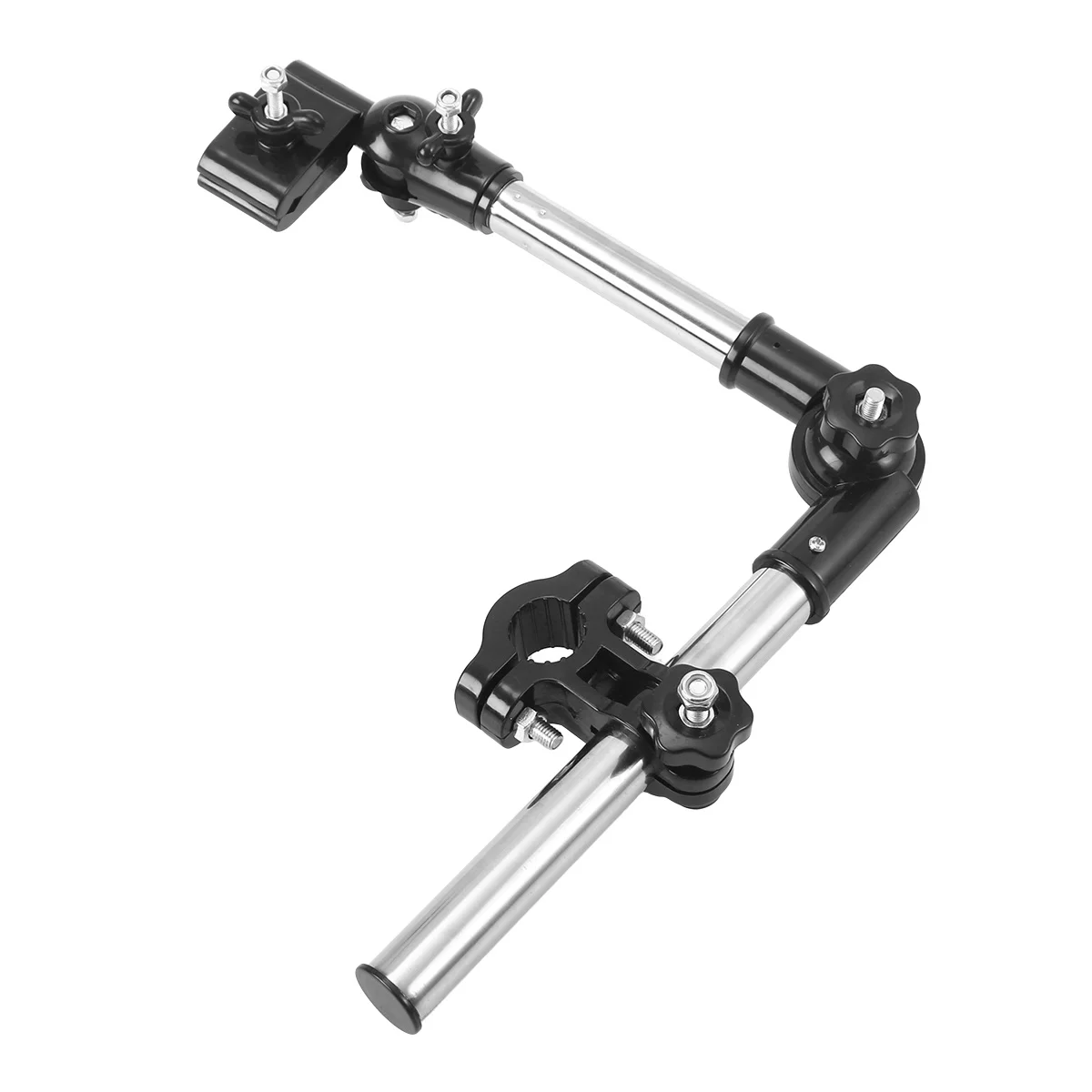 Umbrella Bar Connector for Wheelchair Stroller Walker Black 360 Degree Adjustable Easy to Mount Stand Umbrella Bracket