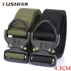 TUSHI 1.7 inch Army Tactical Belt Quick Release Military Airsoft Training Molle Heavy Duty Outdoor Shooting Hiking Hunting Belt