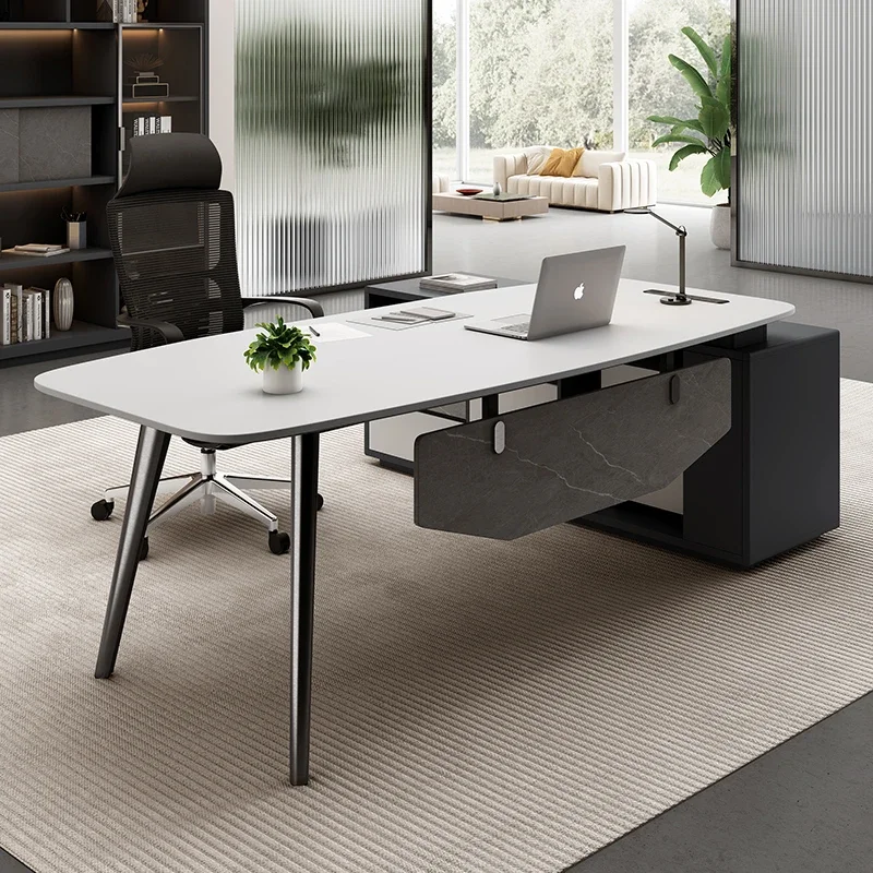 

supervisor desk, simple and modern president boss desk and chair combination, light luxury atmosphere desk office furniture