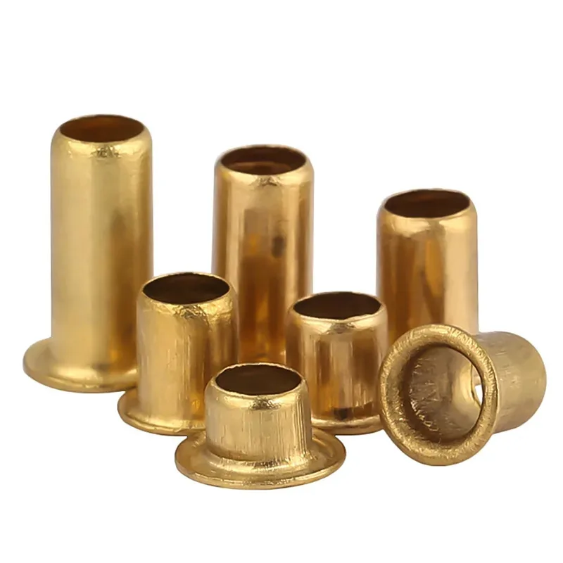 Brass Threaded Insert for Plastic & PCB, M0.9 M1 M2 M3 M4 M5 M6 Rivet Nut, Hollow Grommet for 3D Printer Enclosure DIY Projects