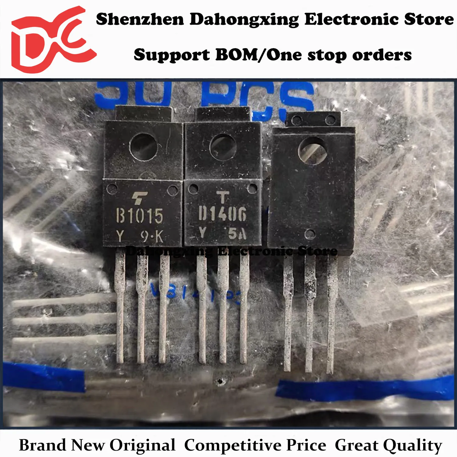 

New Original 10Pairs 2SB1015 B1015 + 2SD1406 D1406 TO-220F Audio Amplifier Transistor Electronic Components Great Quality