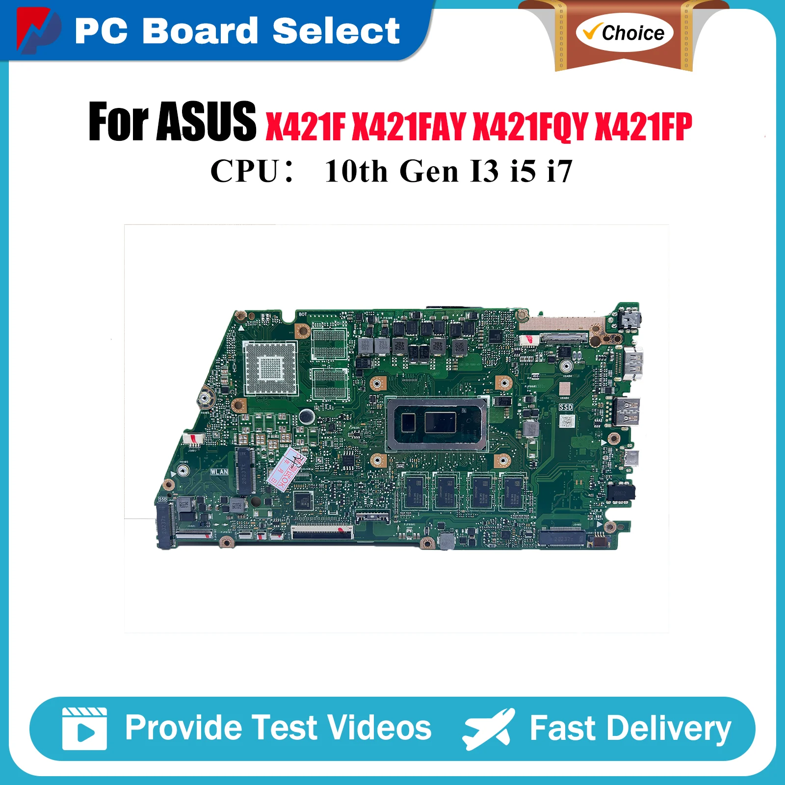 

X421FA Материнская плата для ноутбука ASUS S5600F X421FAY X421FQY X421F X421FL X421FP V4050F I421F X421FPY Материнская плата 10-го поколения I3 i5 i7