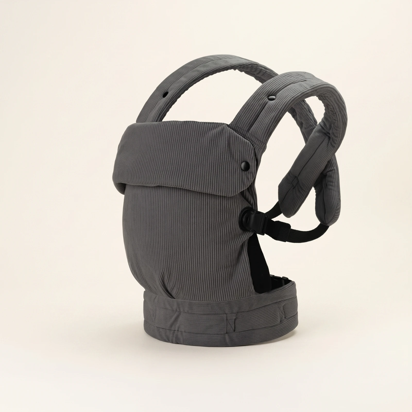 Corduroy Baby Carrier Hands-Unrestricted Baby Carrier with Waist Belt Adjustable Soft for Parents, Daily Walks, Travel