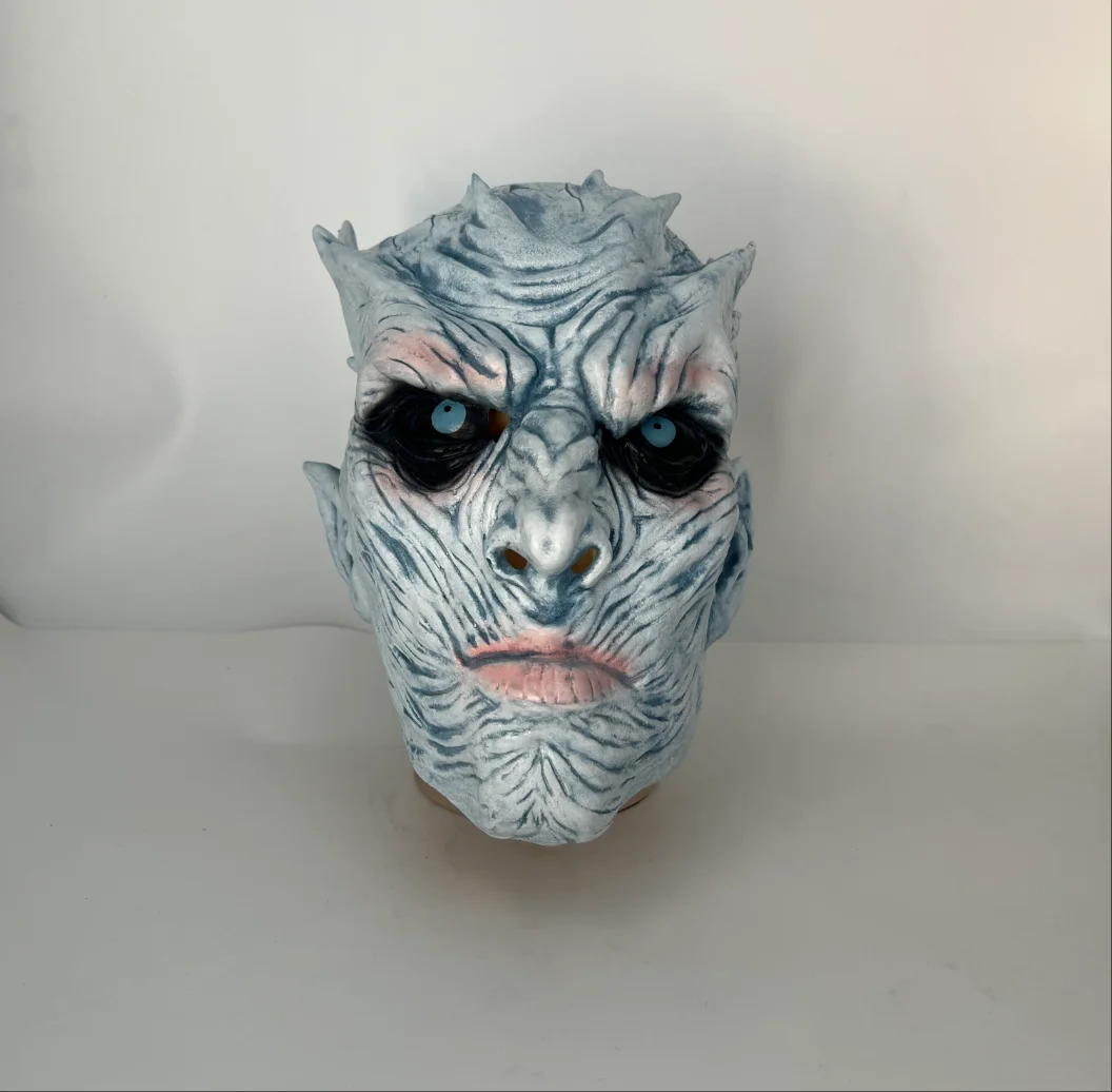 Máscaras de tronos de juego aterrador de terror, disfraces de fiesta de Halloween, Carnaval, Cosplay, máscaras de fantasma blanco, juguetes, sombrerería de fiesta de juego de Navidad