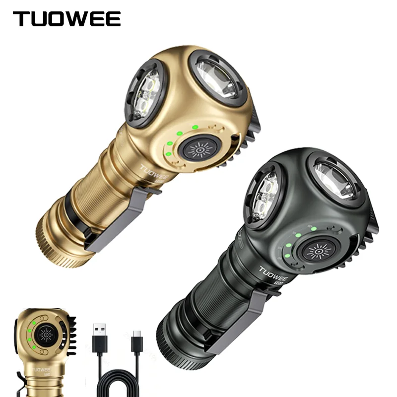 Rechargeable 2-in-1 LED Flashlight & Headlamp, 2400 Lumens Super Bright Zoomable Torch with 6 Light Modes & Long Lasting Battery Life, Portable Pocket Hand Light, Ideal for Camping Hiking Outdoor Activity Night Emergency Lighting