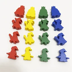 10 Pcs/set Wooden Humanoid Chess King/Master/Swordsman Board Game Accessories