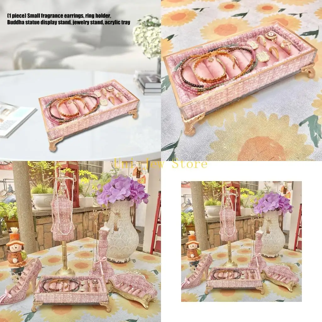 

40GB Multifunctional Textile Display Platform For Rings Earrings Pendants Compact Storage Solution