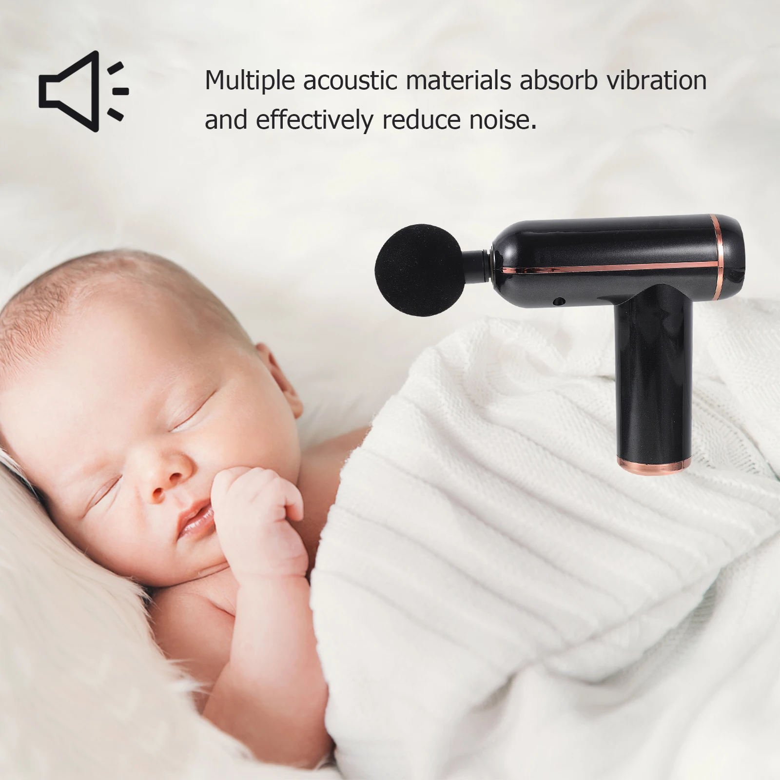 

1Set Muscle Massager Fascia Gun Portable Electric Handheld Deep Tissue Massager 6 Gears Touch Control for Muscle Relax