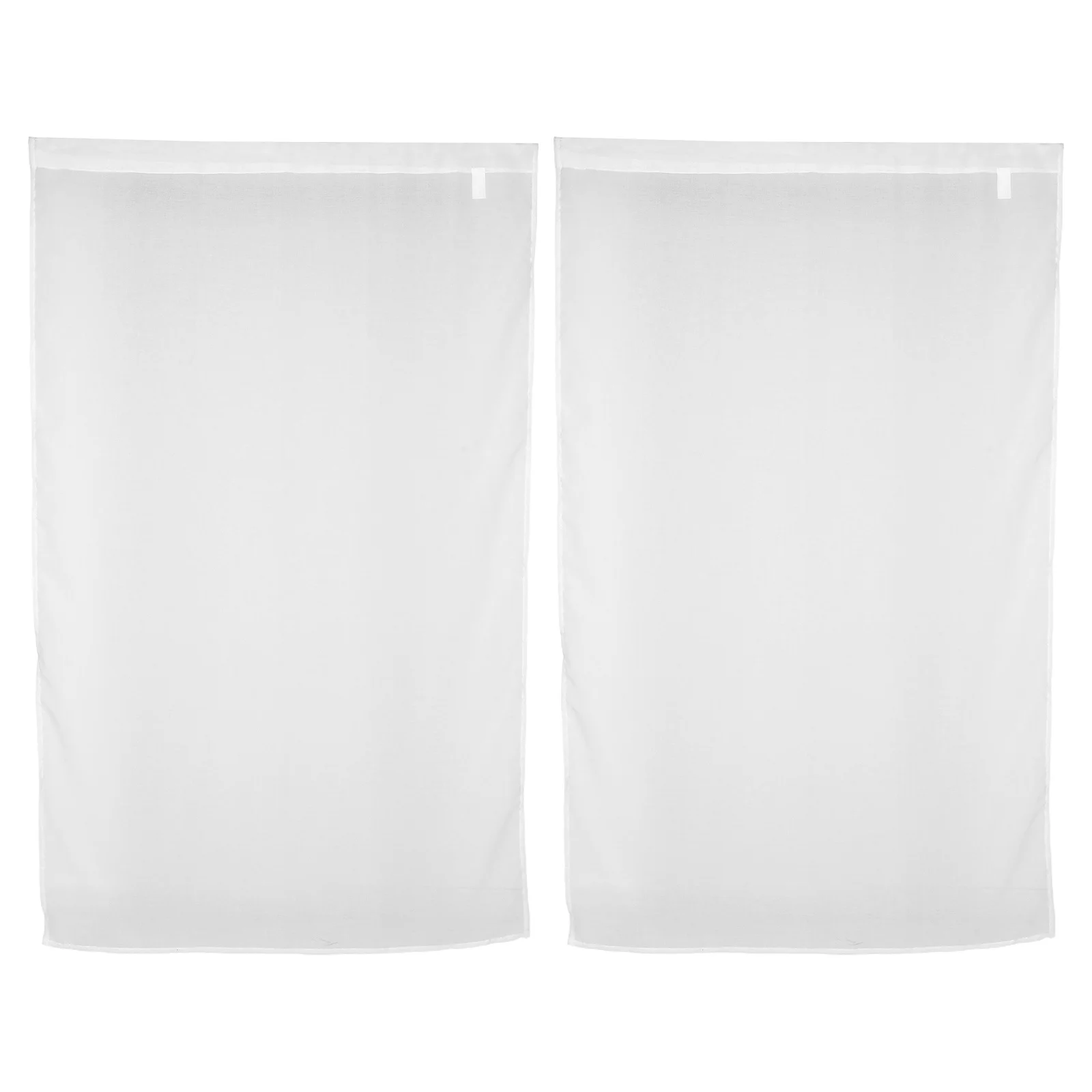 

2Pcs White Semi Sheer Light Filtering Curtains Soft Gauze Window Drapes Bedroom Living Room Wedding Backdrop Photo Shoot