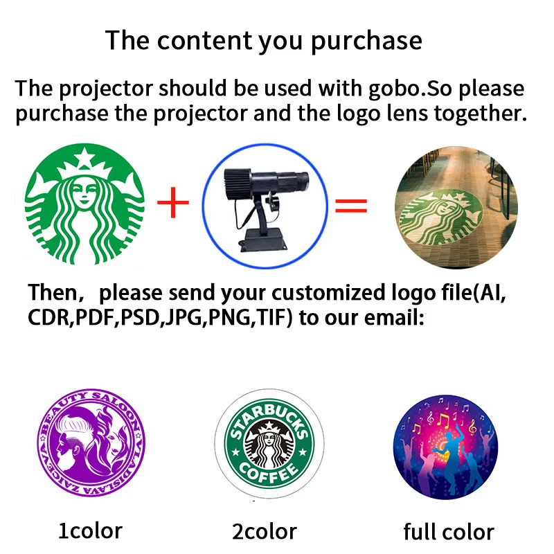 Custom Signs Logo Outdoor 60W Led  Logo Projector For Advertising Business Shops Stores Brand