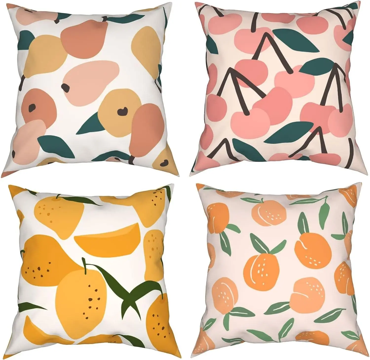 

Fruit Theme Pattern Pillowcase Decorative Pad Pillow Cover Indoor Outdoor Home Sofa Living Room Party Decoration