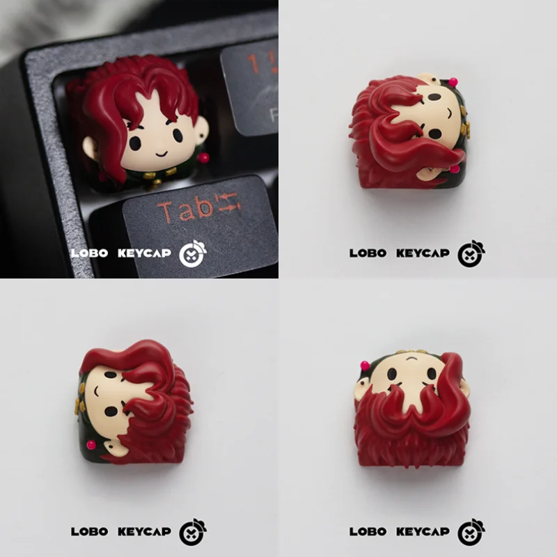 Anime Resin Key Caps Kakyoin Noriaki Handmade Personality Mechanical Keyboard Accessories for Gamers Replacement Keycap Gift