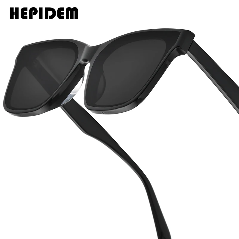 HEPIDEM Acetate Nylon Sunglasses for Women Famous Brand Designer glasses Square Sun Glasses for Men GEGEN