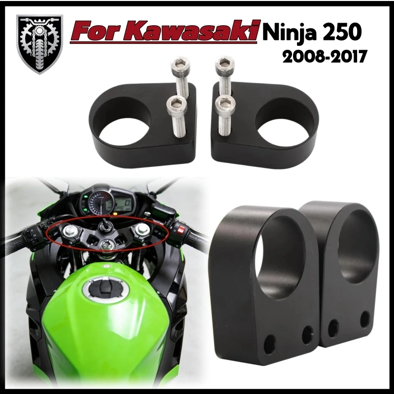 For Kawasaki Ninja EX250 250R 300 300R 2008-2019 Motorcycle Handle Bar Clamp Raised Extend Handlebar Mount Riser EX 250 250 R