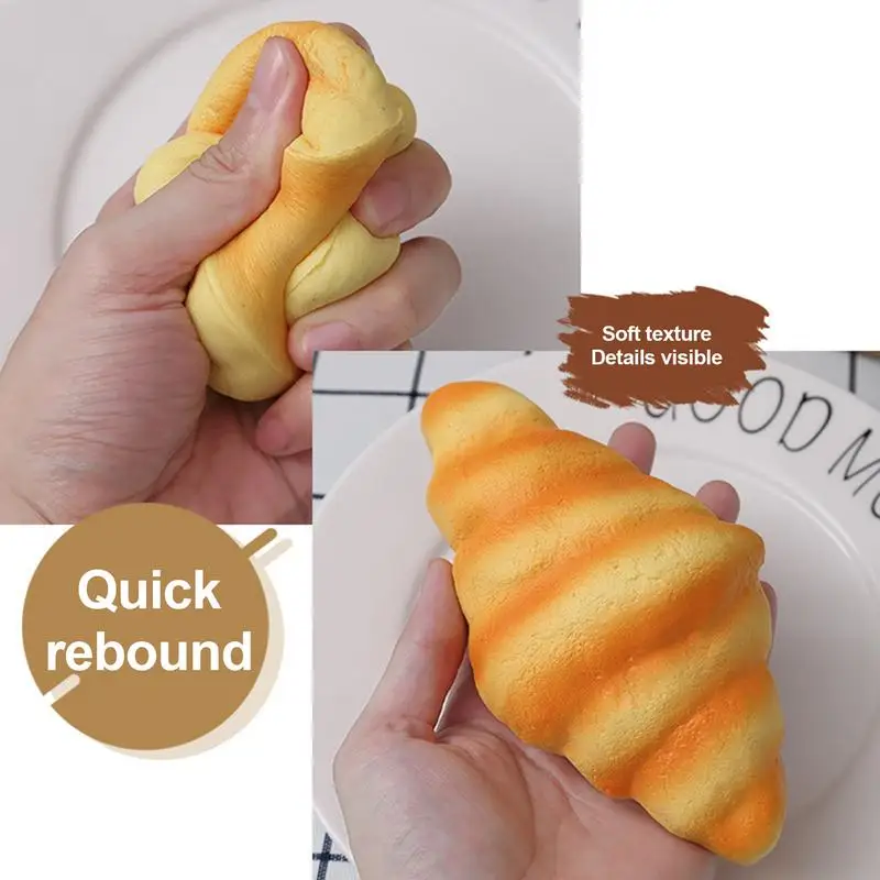 Creative Simulation Bread Donuts Stress Relief Squeeze Toys Toast Squishyes Slow Rising Food Spoof Tease Kids Desktop Decoration