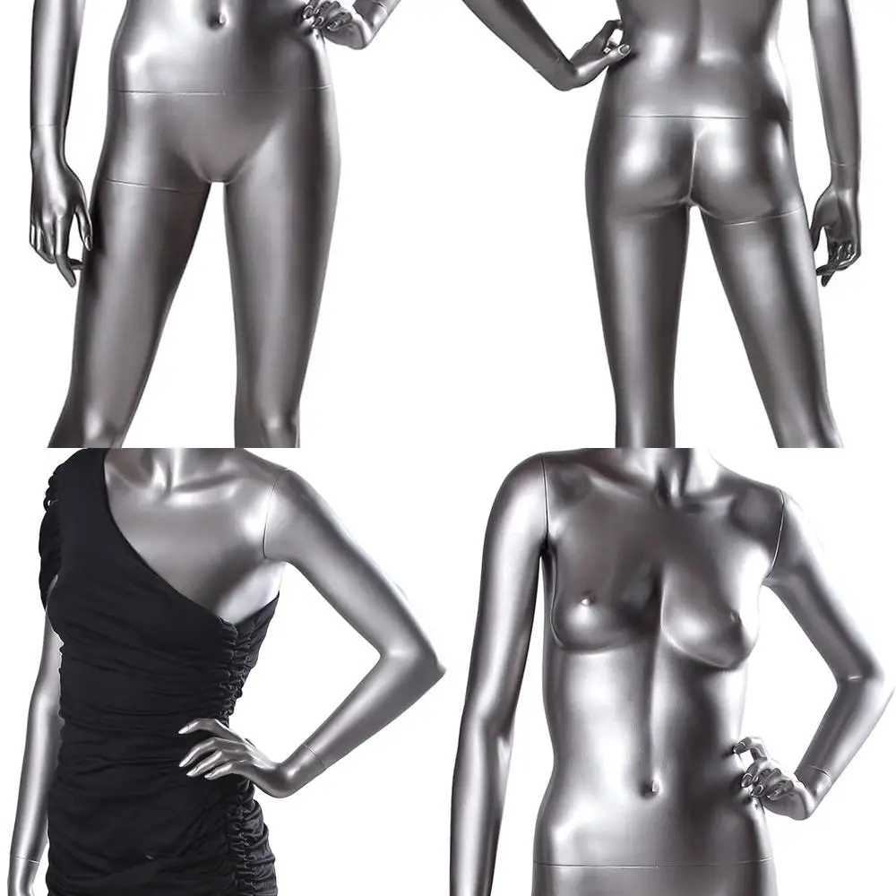 

Stylish Silver & Chrome Gender-Neutral Mannequins