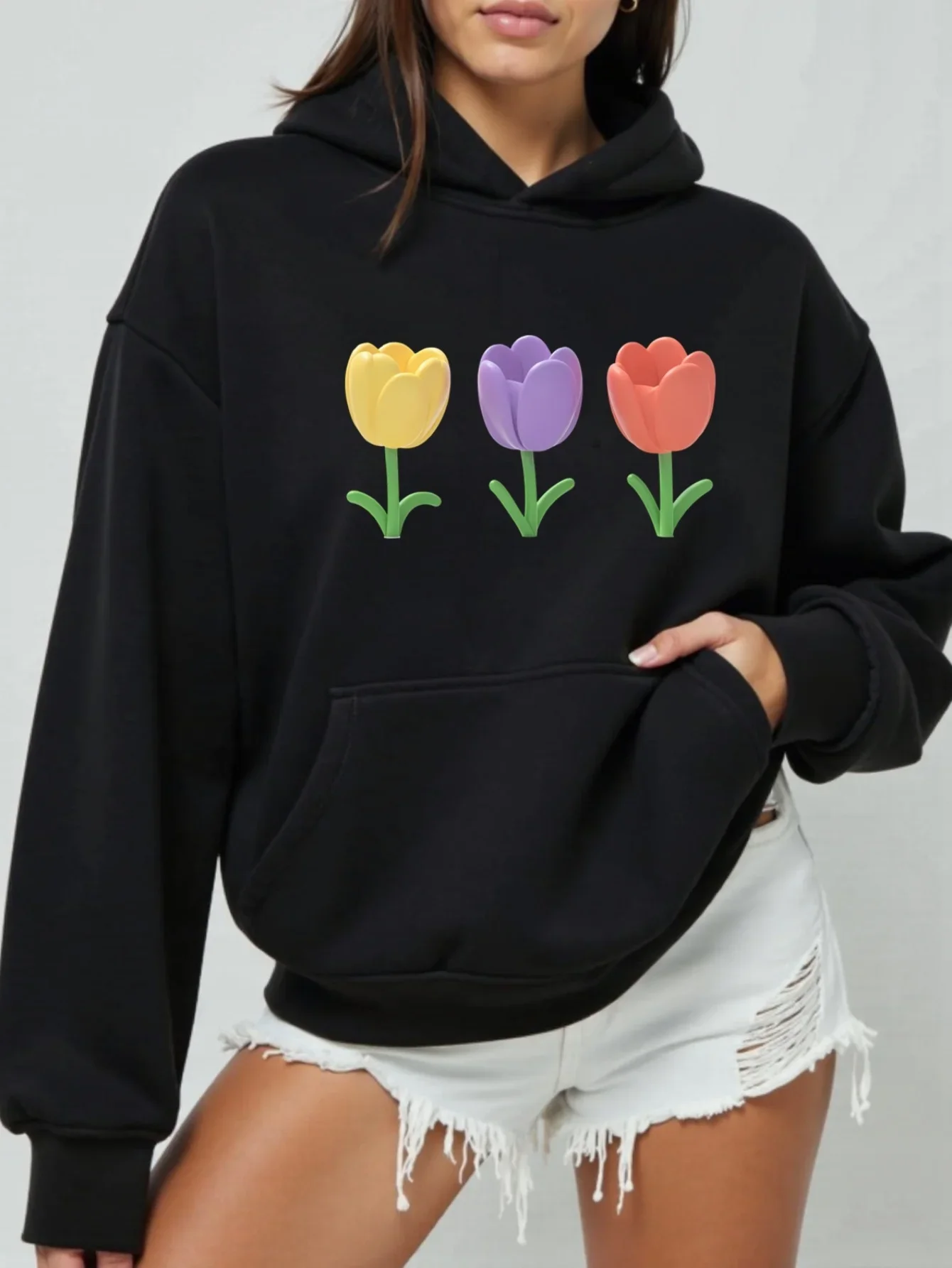 

Мужской и женский топ с принтом больших размеров, свободный повседневный, мягкий, удобный и дышащий, свободный пуловер с капюшоном для занятий спортом на открытом воздухе