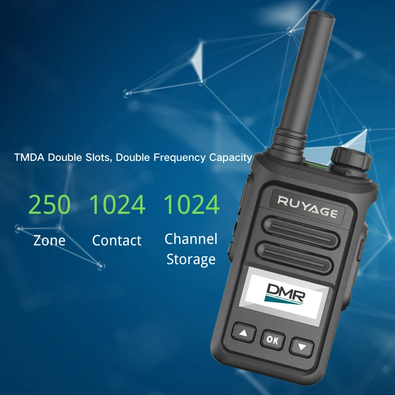 Ruyage-DMR VOX Long Range Walkie Talkie, Powerful Radio for Hunting, Outdoor Travel, Digital Two Way Radios, DP20