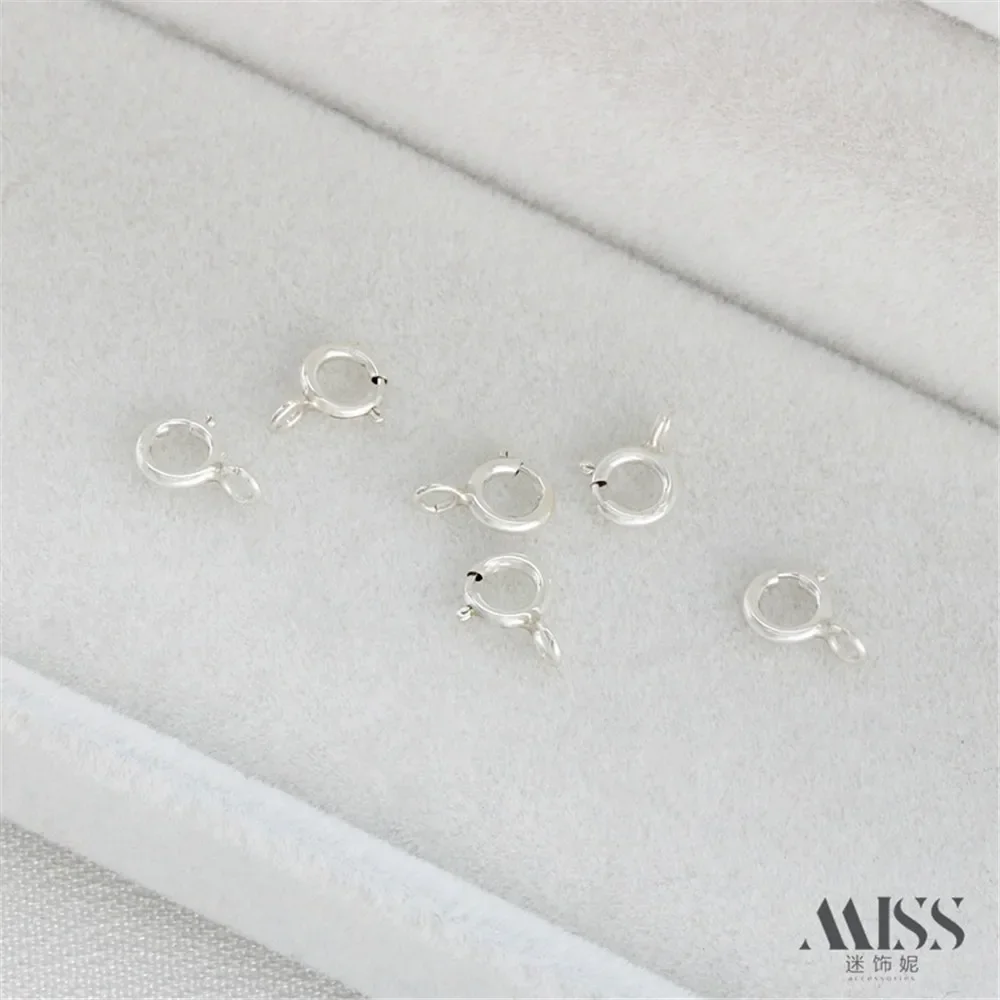 مشبك زنبركي مستدير من الذهب عيار 14 قيراط مع مشبك جراد البحر لقلادة سوار الفضة DIY وإكسسوارات صنع المجوهرات