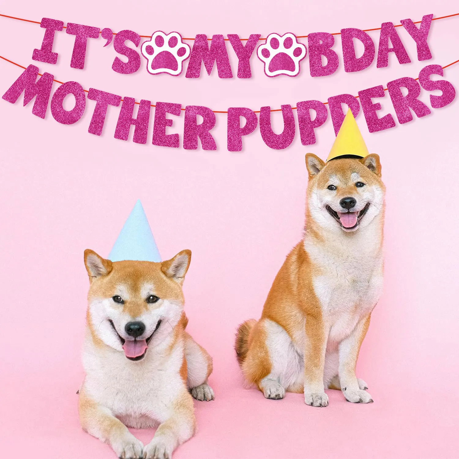Geburtstagsparty-Set für Hunde – Bandana, Hut, Fliege und Geburtstagsbanner für kleine Hunde, Welpendekoration mit It's My Bday Signs Junge/Mädchen – Detail 14