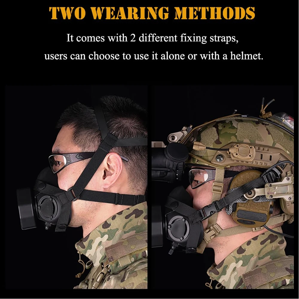 Casco táctico NVG AN-PVS31 con máscara, LED y camuflaje ligero - imagen 3
