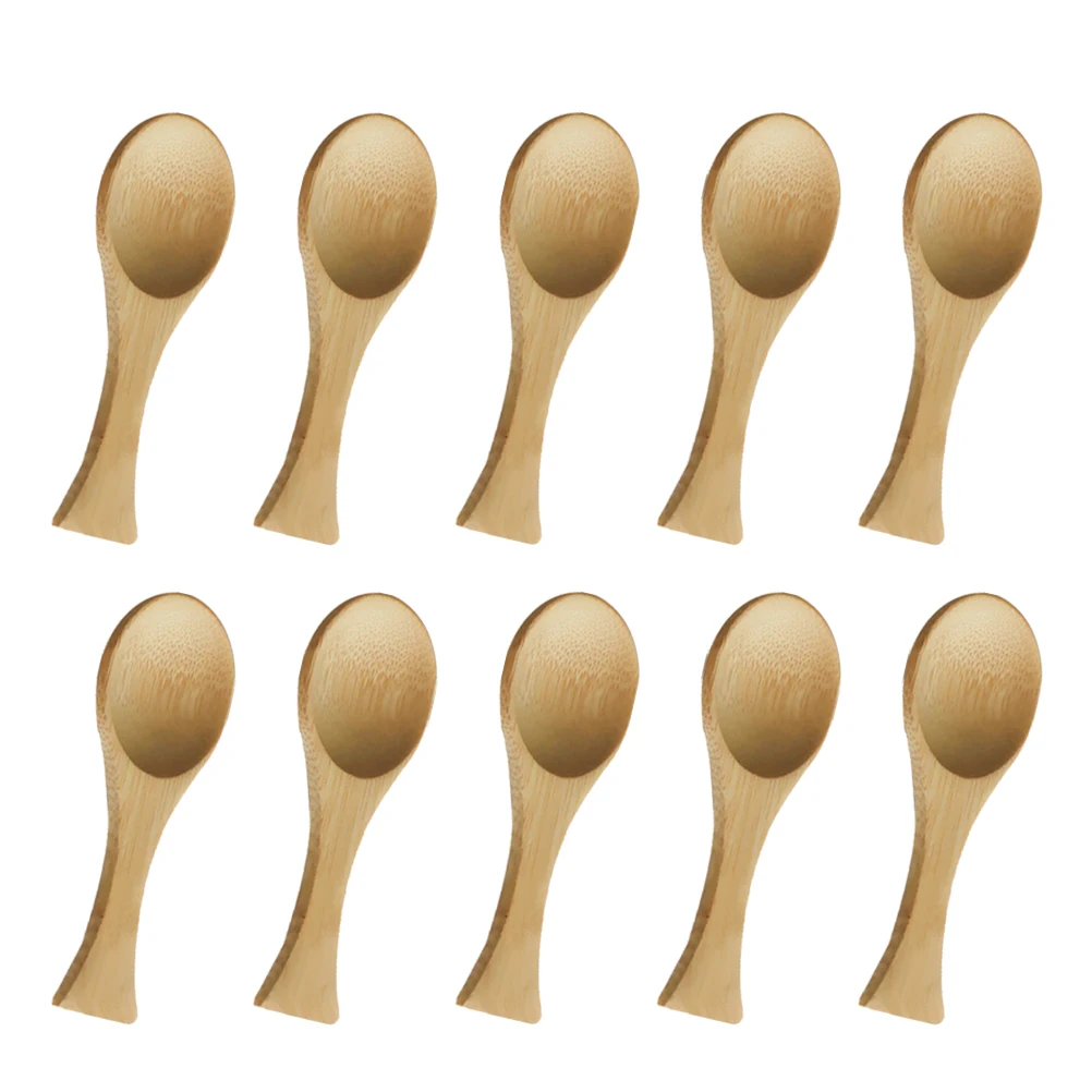 

10 Pcs Bamboo Tea Spoon Eco Friendly Healthy Use Ideal Home Office Teaware Accessories Short H Scoop Sugar Salt Spice Coffee
