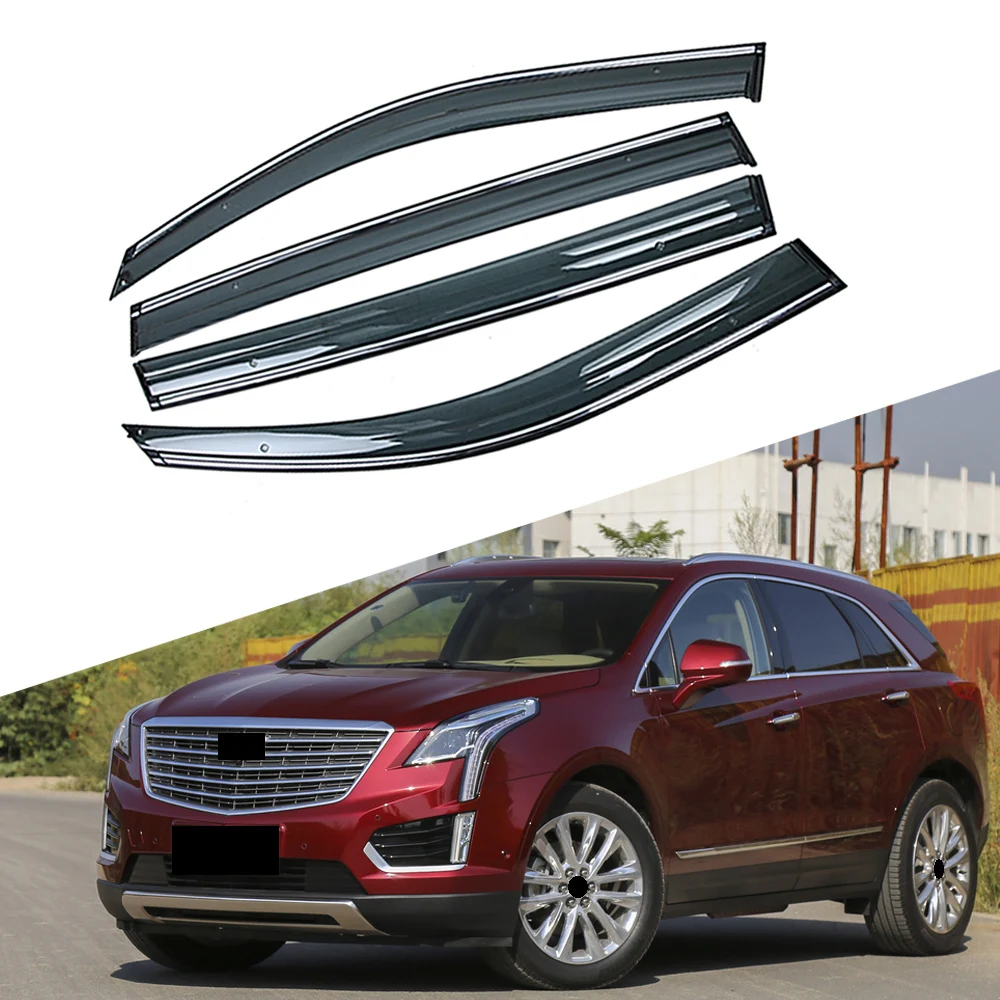 

For CADILLAC XT5 2016-2019 Car Window Sun Rain Shade Visors Shield Shelter Protector Cover Frame Sticker Exterior Accessories