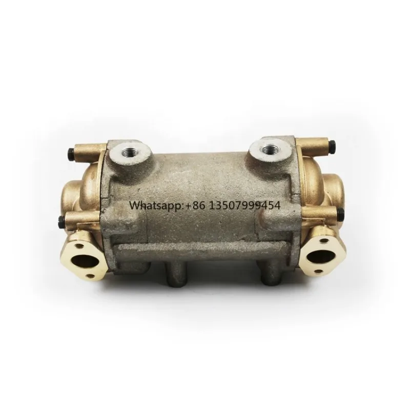 High Quality Aluminum Marine Ship Gear Box Oil Cooler Heat Exchanger Copper Tube Brass Shell Core Components Dunkai DK7204