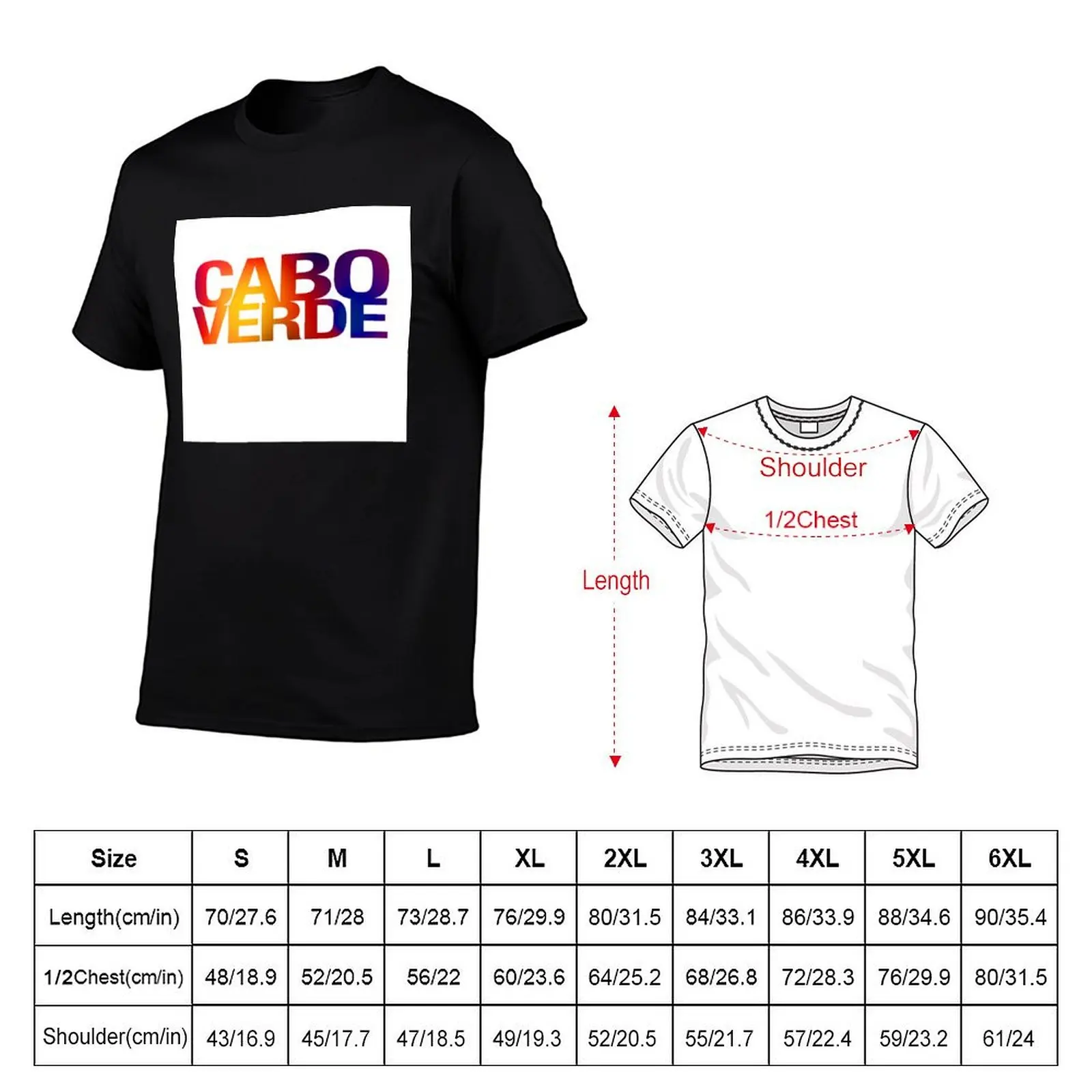 Cabo Verde Colors T-Shirt boys animal print shirts graphic tees Men's cotton t-shirt