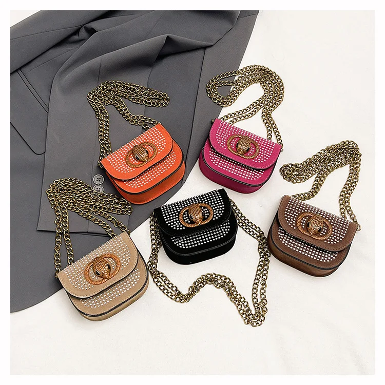 

Новая мини-сумка-седло 2026 года со стразами, модная, с цепочкой, повседневная, через плечо, подарок для женщин
