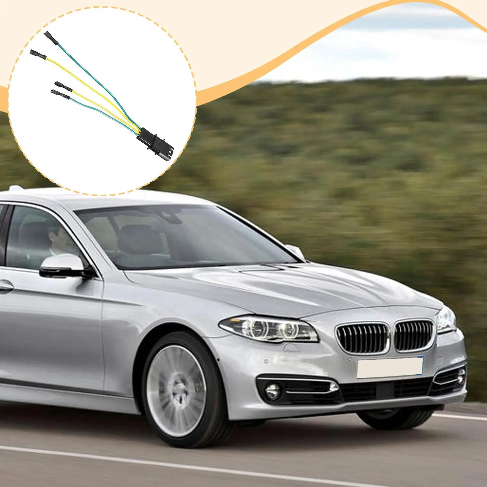Aksesori Pengganti Kabel Konektor Fungsi Pemanas Cermin Samping Kompatibel Kokoh untuk BMW F02 F15 F16 F18