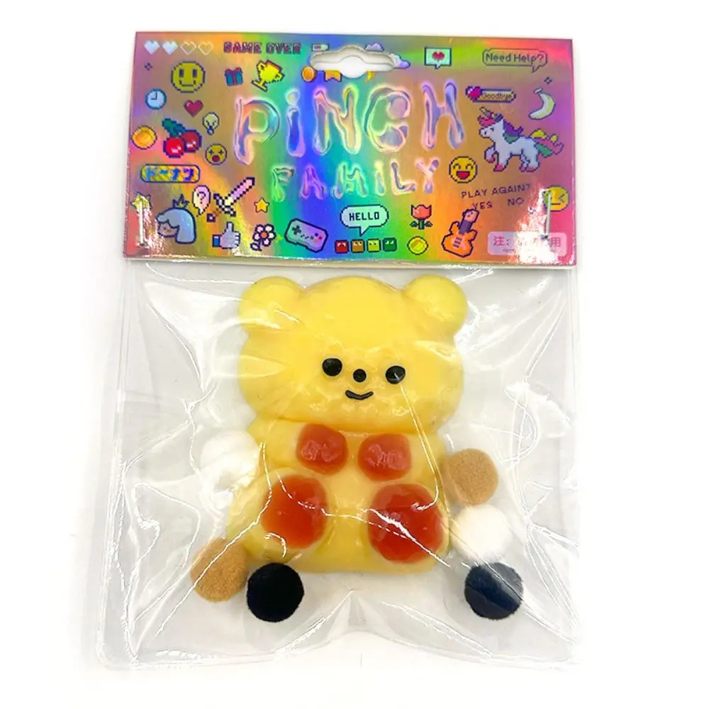 1Pcs New New Fidget Butter Bear Pinching Toy Silicone Creamy Squeeze Toy Simulation Super Soft Stress Relief Toy