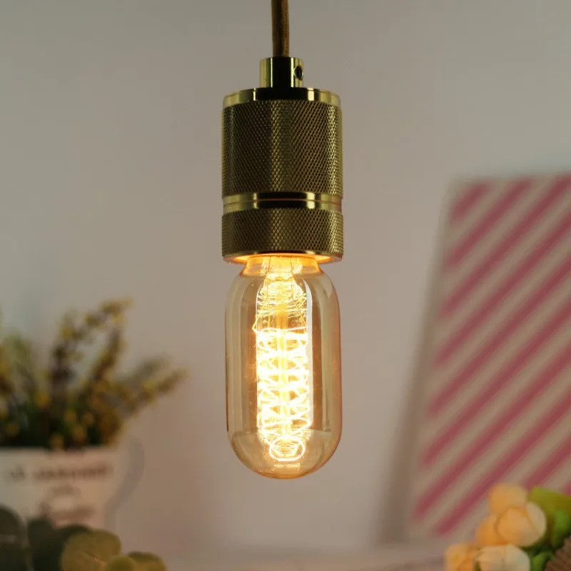 Retro Edison Bulb E27 220V 40W Light Bulb T45  Filament Vintage Ampoule Incandescent Spiral Lamp