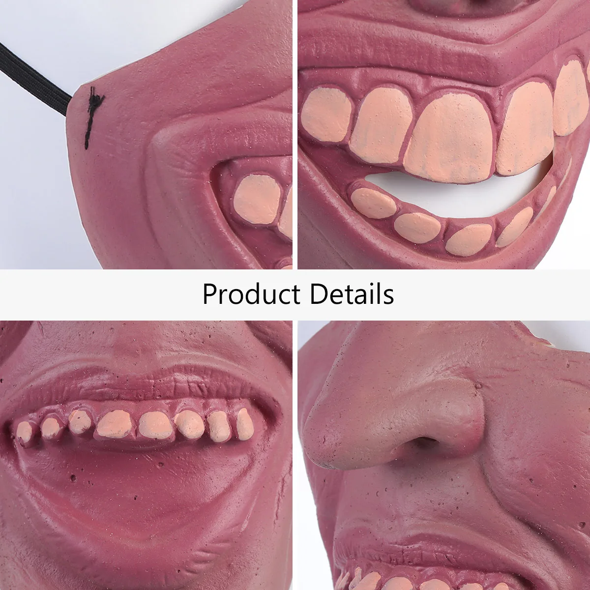 

2Pcs Halloween Half Mask Vampire Funny Costume Party Scary mask for Cosplay Costume Halloween Funny Party Dress-Up