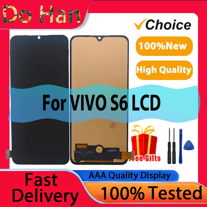 

LCD Display For VIVO S6 LCD Display Touch Screen Digitizer Assembly For VIVO S6 LCD No fingerprint support Screen Replacement