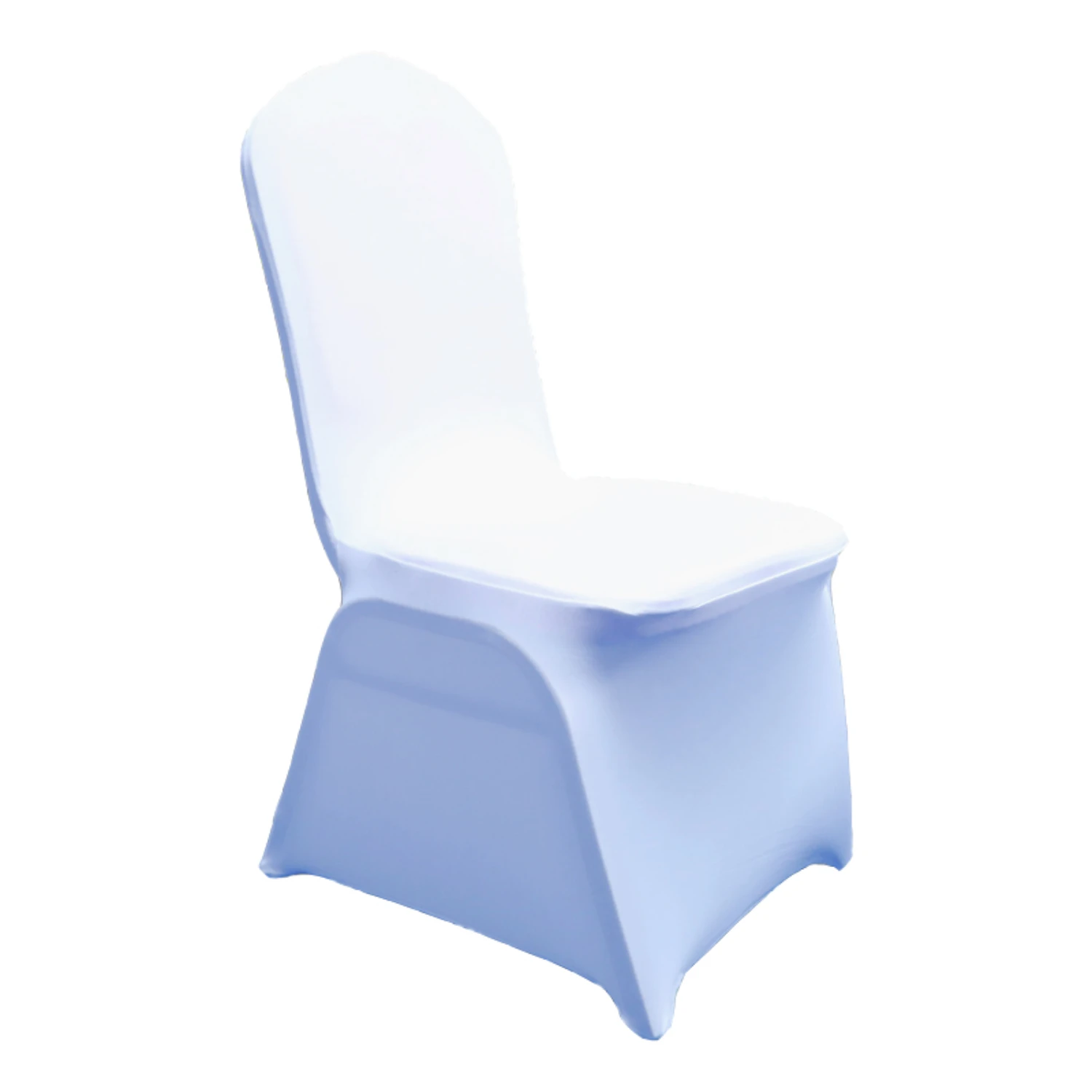 Versatile, long-lasting elegant white spandex chair cover for chic and sophisticated decor at any event. Elevate your setting wi