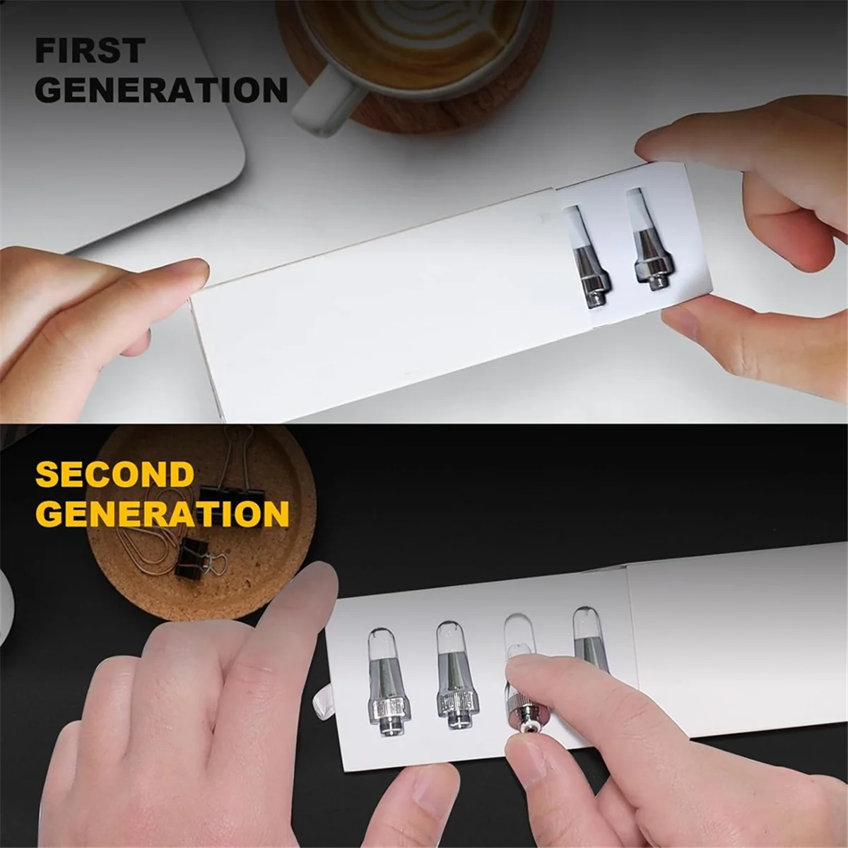 A002 5PCS 2nd Generation Upgrade Ceramic Heating Head Quick Heating Tool Compatible with 510 Thread