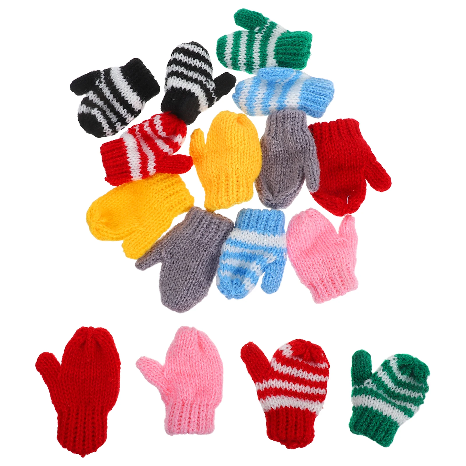 Mini gebreide handschoenen voor kinderen Zachte kabelgebreide accessoires Decoratieve wanten Rollenspel Aankleden Ambachten Vakantieornamenten