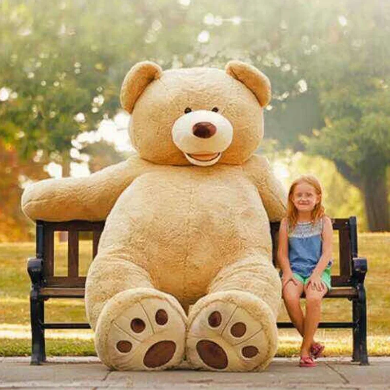 Large 180cm America bear animal teddy bear stuffed plush soft pillow toy full filled doll adult Valentine's Day birthday gift