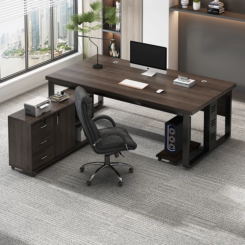 Modern Work Writing Desk Office Study Ergonomic Reception Executive Desk Standing L Shaped Tavolo Da Lavoro Office Furniture