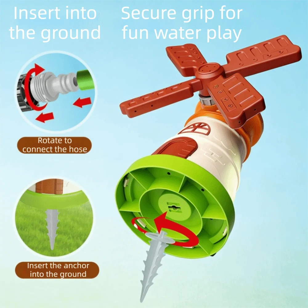 Plastics Windmill Sprinkler Interactive Early Educational Baby Bath Funny Multipurpose Children's Shower Beach Swimming Pool
