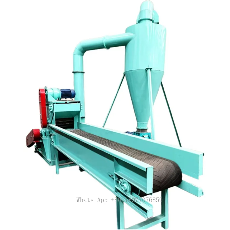 Highly Efficient Sawdust Crusher Fully Automatic Multifunctional Dry Wet Crushable Large Mobile Wood Crusher