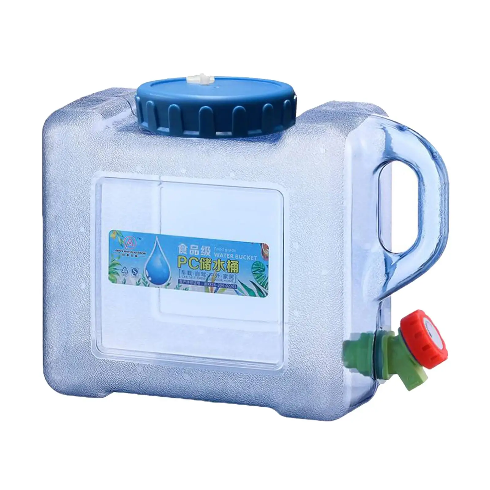 Botella de plástico redonda reutilizable de gran capacidad para almacenamiento de agua, cubo portador, jarra para exteriores, Camping, Picnic, lavado de coche, emergencia