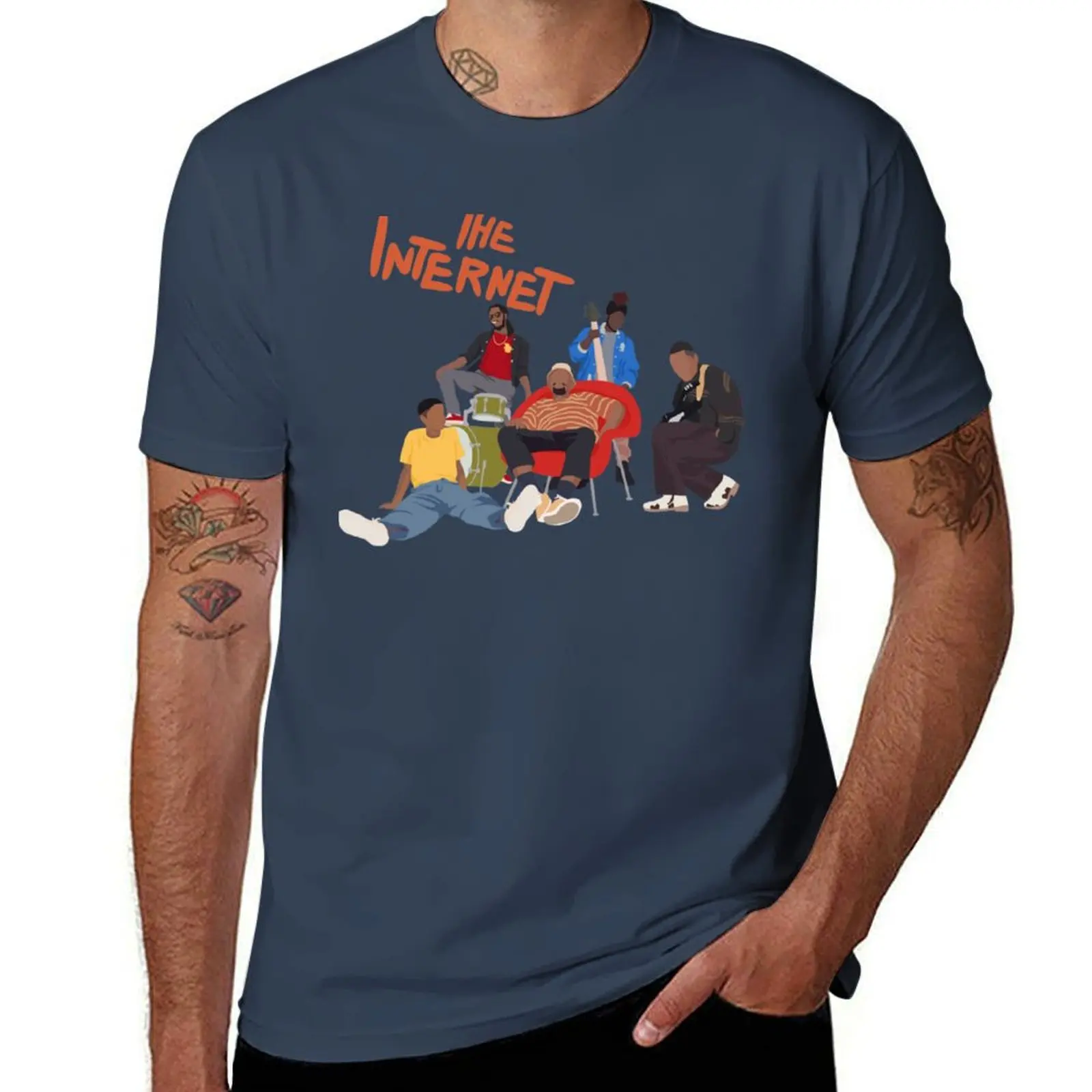 

Minimal The Internet T-Shirt Work Comfort T-Shirt for Men