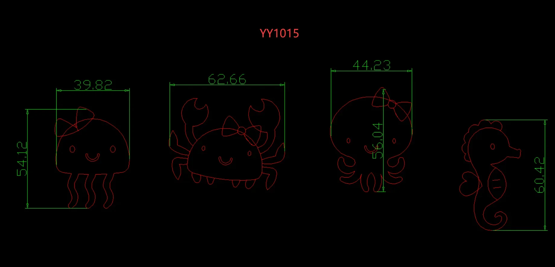 Wooden mold cutting mold seahorse crab jellyfish star anise YY1015 wood mold most manual die-cutting compatible