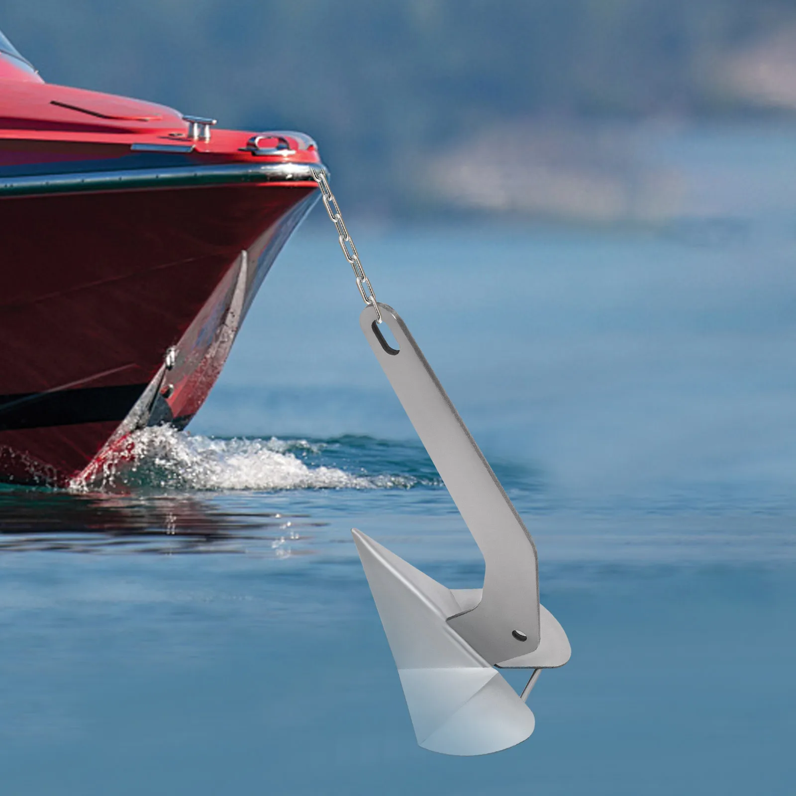 

Stainless Steel Anchor, 17lb Delta Plow Boat Anchor 316 Marine Grade, Self-Aligning Geometry for Easy Installation&Superior Grip