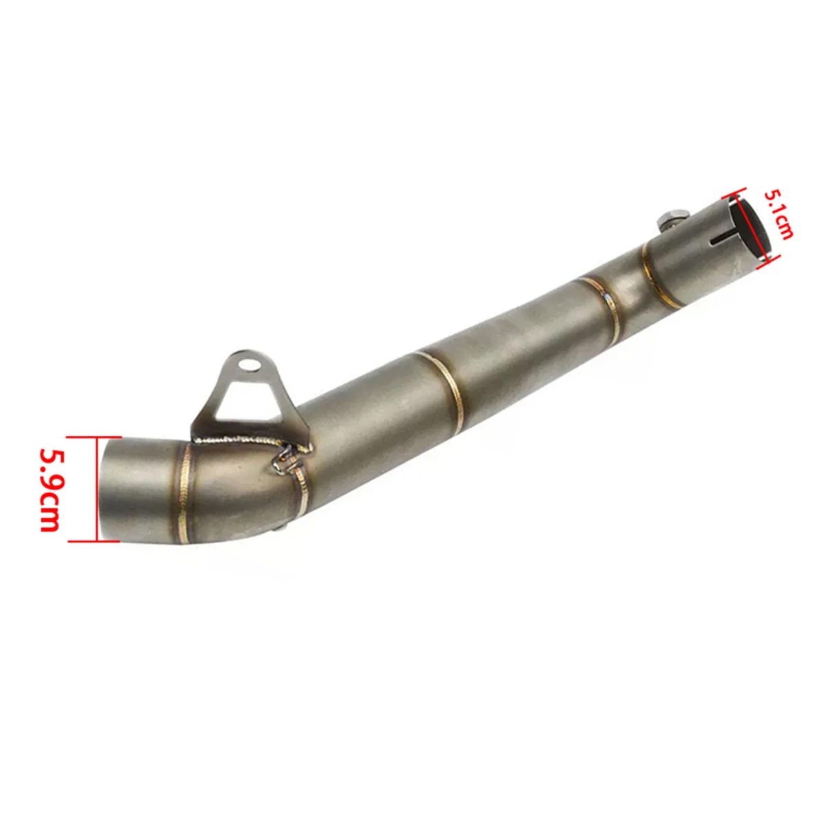 Long Exhaust Mid Link Pipe 60mm Interface Modified Replacement Parts For Honda CBR1000RR 2008-2016 Sport Motorcycle