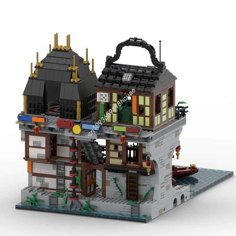 

2840 деталей MOC City MOC Building 02, строительные блоки, конструктор, рождественский подарок, развивающая игрушка для детей, креативная идея для сборки