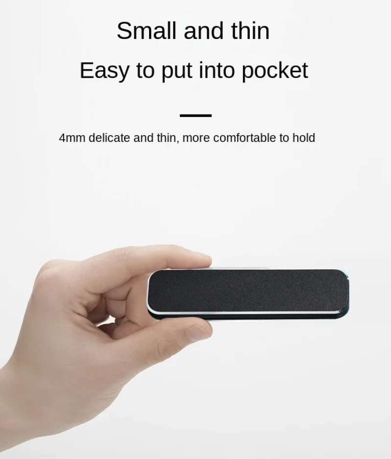 Zusammenklappbarer Mini-Telefonhalter aus Metall, Aluminiumlegierung, faltbarer Desktop-Ständer, 360° drehbar, universelle Handy-Schreibtischhalterung – Detail 8